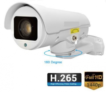 Bullet IP camera 2K, 10x zoom, draaibaar, 100m nachtzicht