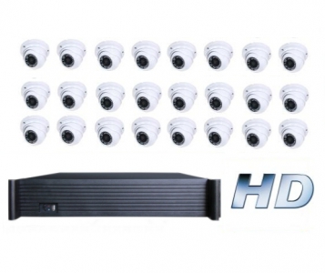 25 kanaals set FullHD incl. 25x IP camera 1080P HD POE 6000GB