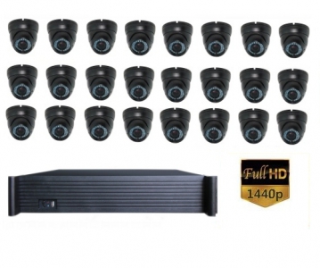 25 kanaals set FullHD incl. 25x 4MP IP camera 6000GB