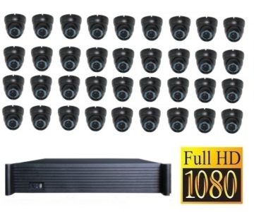 36 kanaals set FullHD incl. 36x FullHD IP camera 8000GB