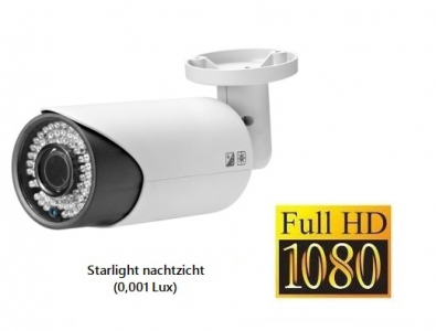 Bullet IP camera 1080P FullHD POE Starlight 60m nachtzicht