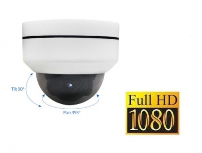 Dome IP camera 1080P FullHD H.265 Bestuurbaar, 4x zoom