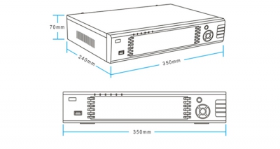  4 kanaals NVR Recorder 4K 1TB H.265